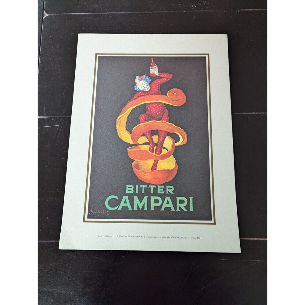 Bitter Campari Leonetto Cappiello  Advertising Poster Card Stock Appro 12"X 16"
